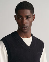 Vest i bomuld og uld