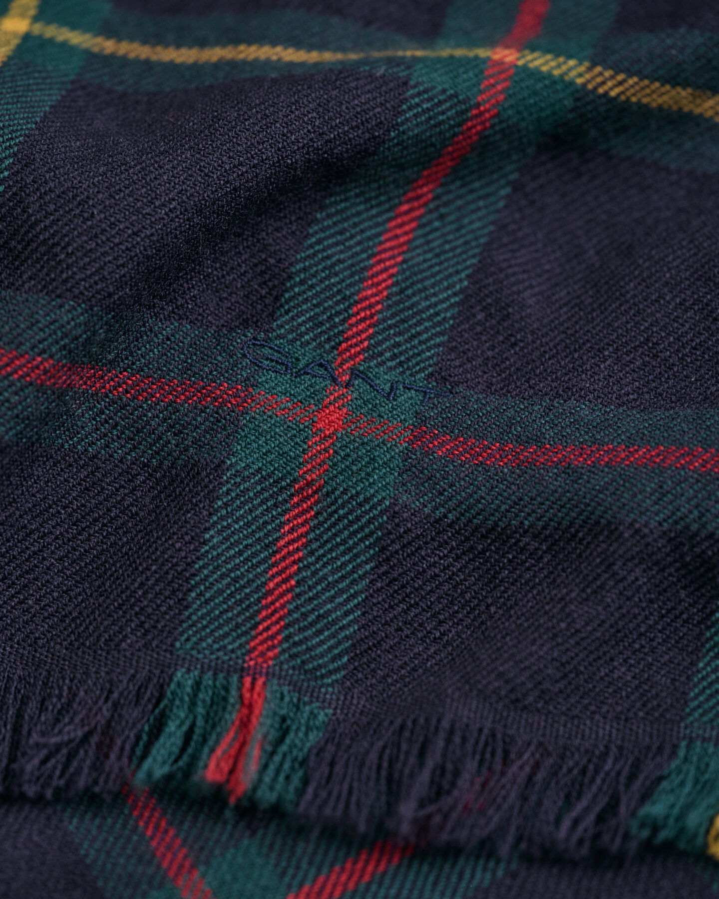 Ternet foulard tørklæde i merinould