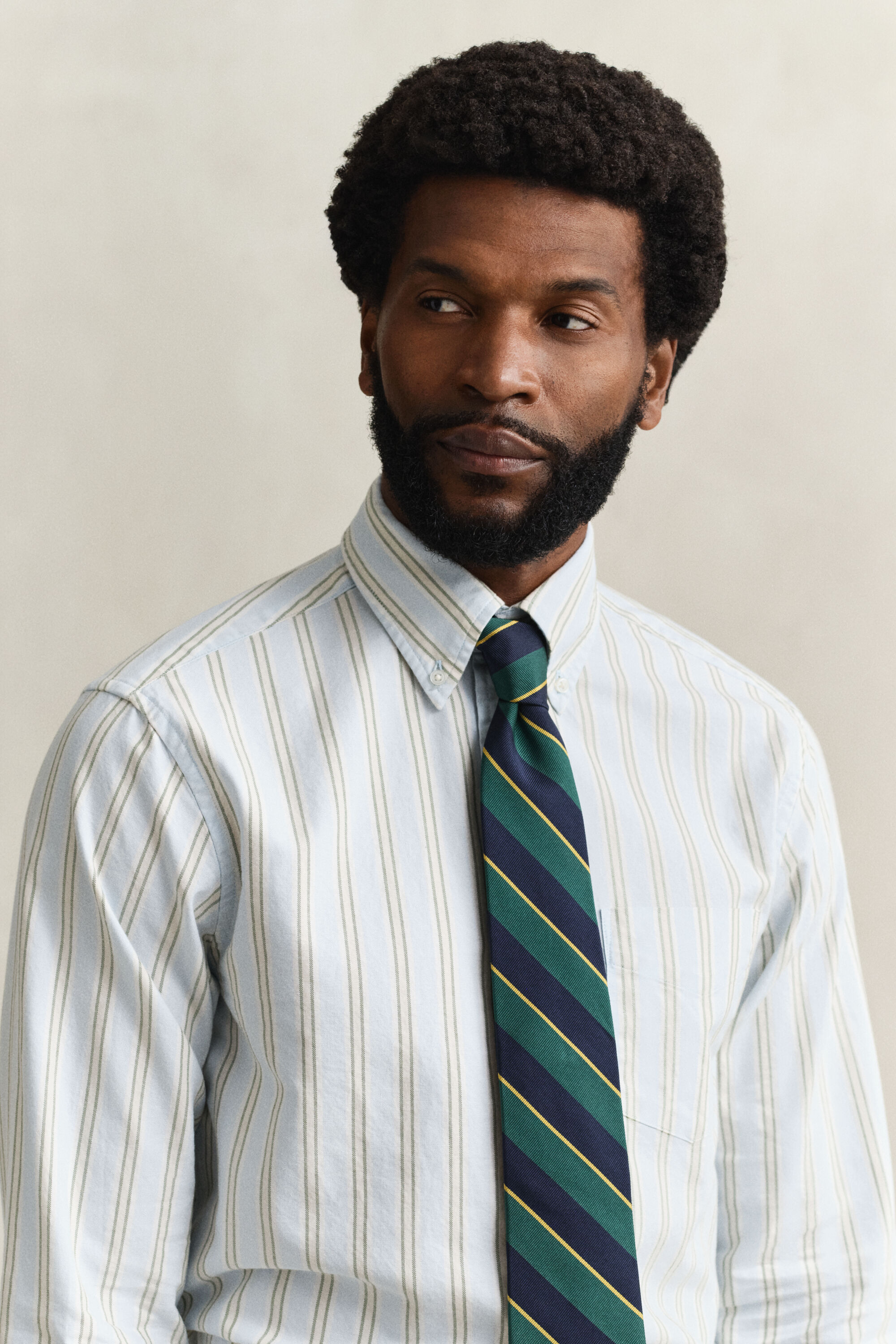 Stribet Archive Oxford skjorte