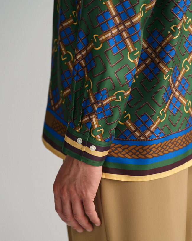 Relaxed fit Medallion silkeskjorte