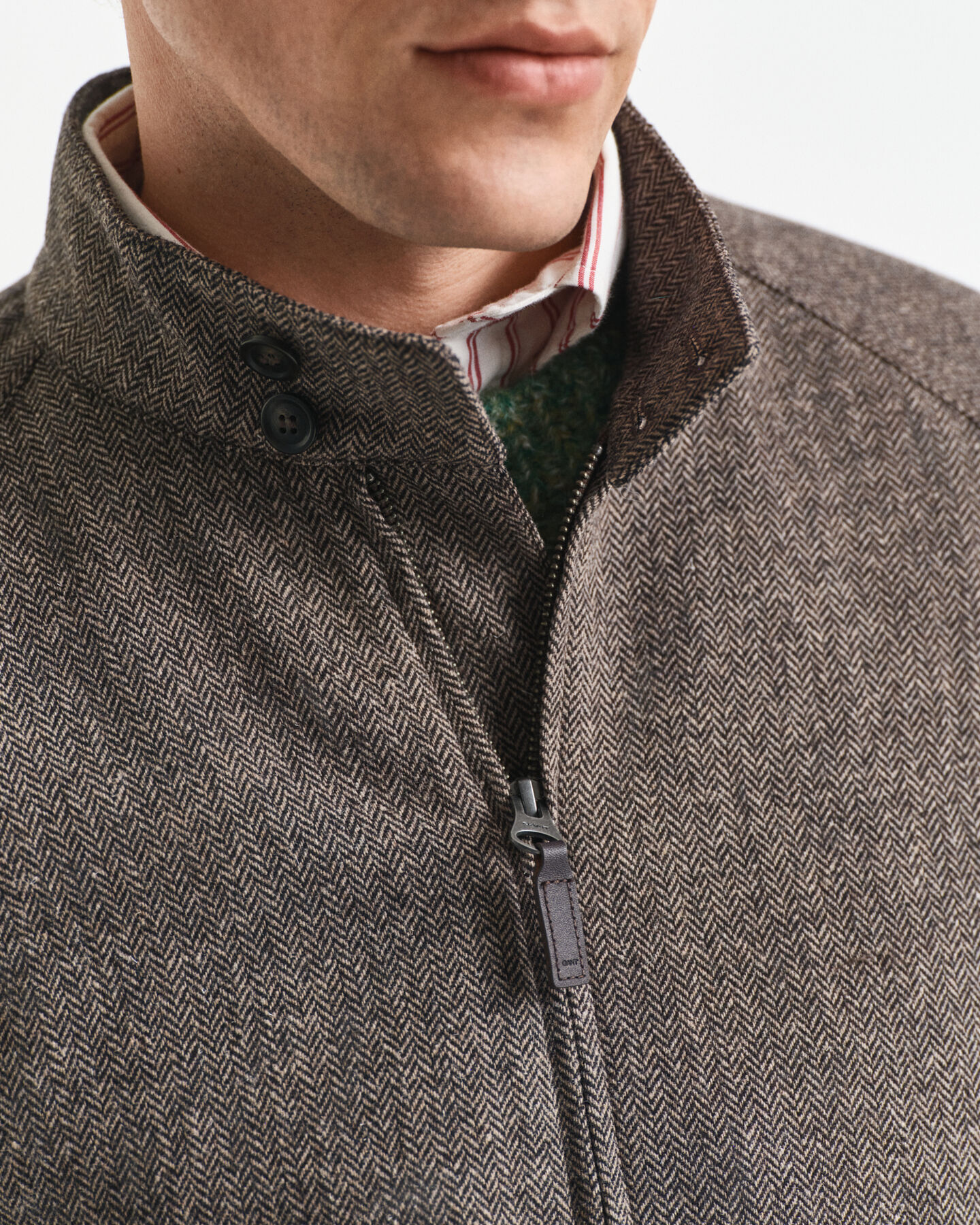 Harrington jakke i uldblanding