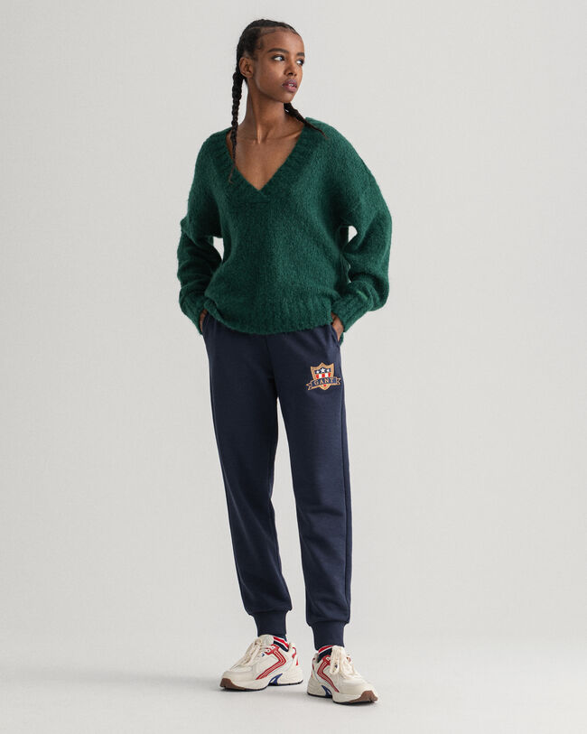 Sweater i mohair med V-hals