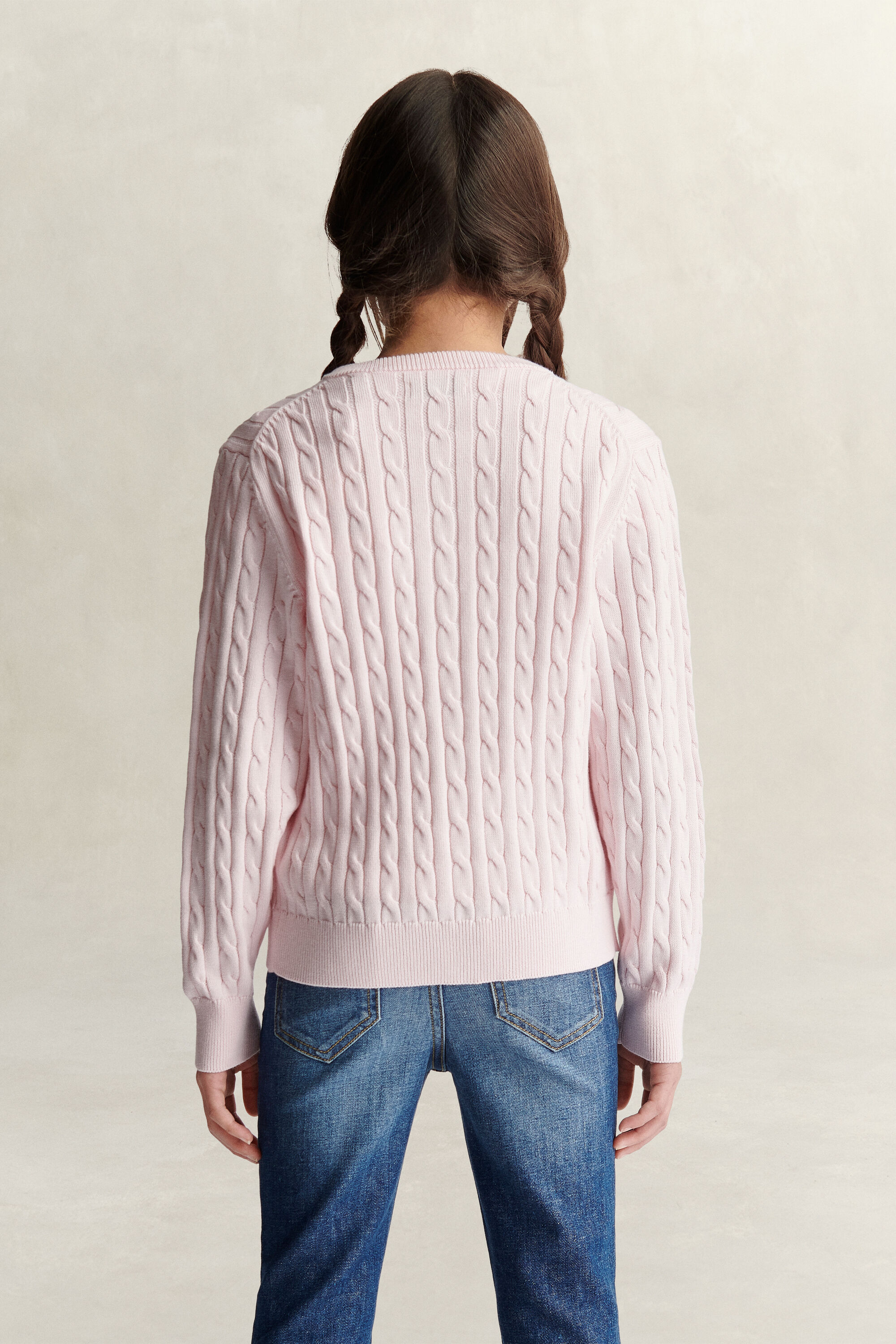 Teen Girls cardigan med kabelstrik