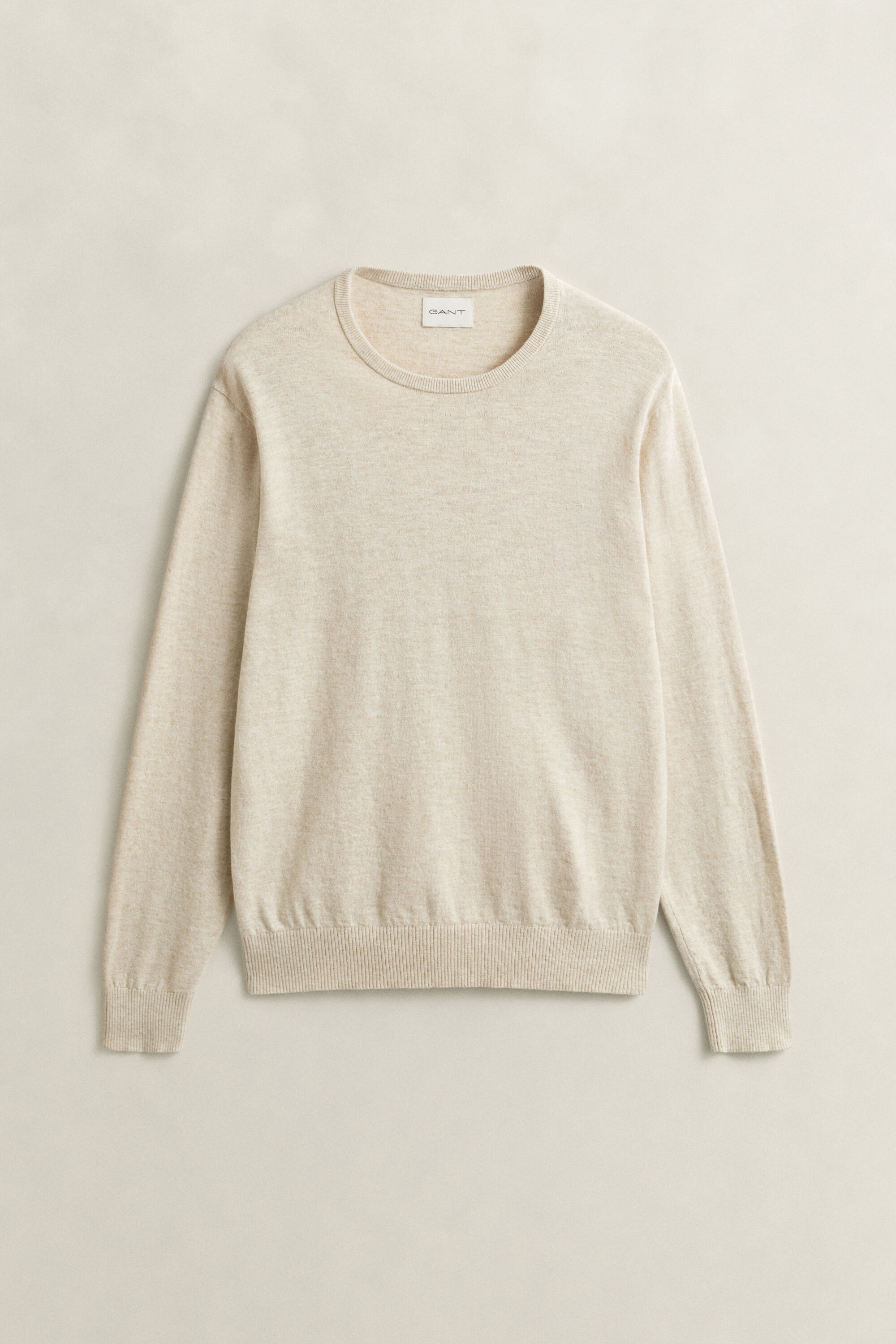 Sweater i nopret bomuldsblanding