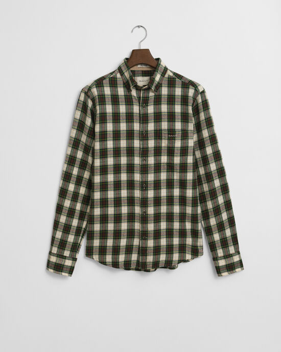 Regular fit ternet Windblown flannelskjorte
