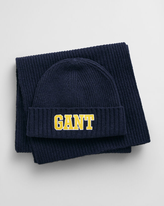 GANT Graphic gavesæt med beanie og halstørklæde