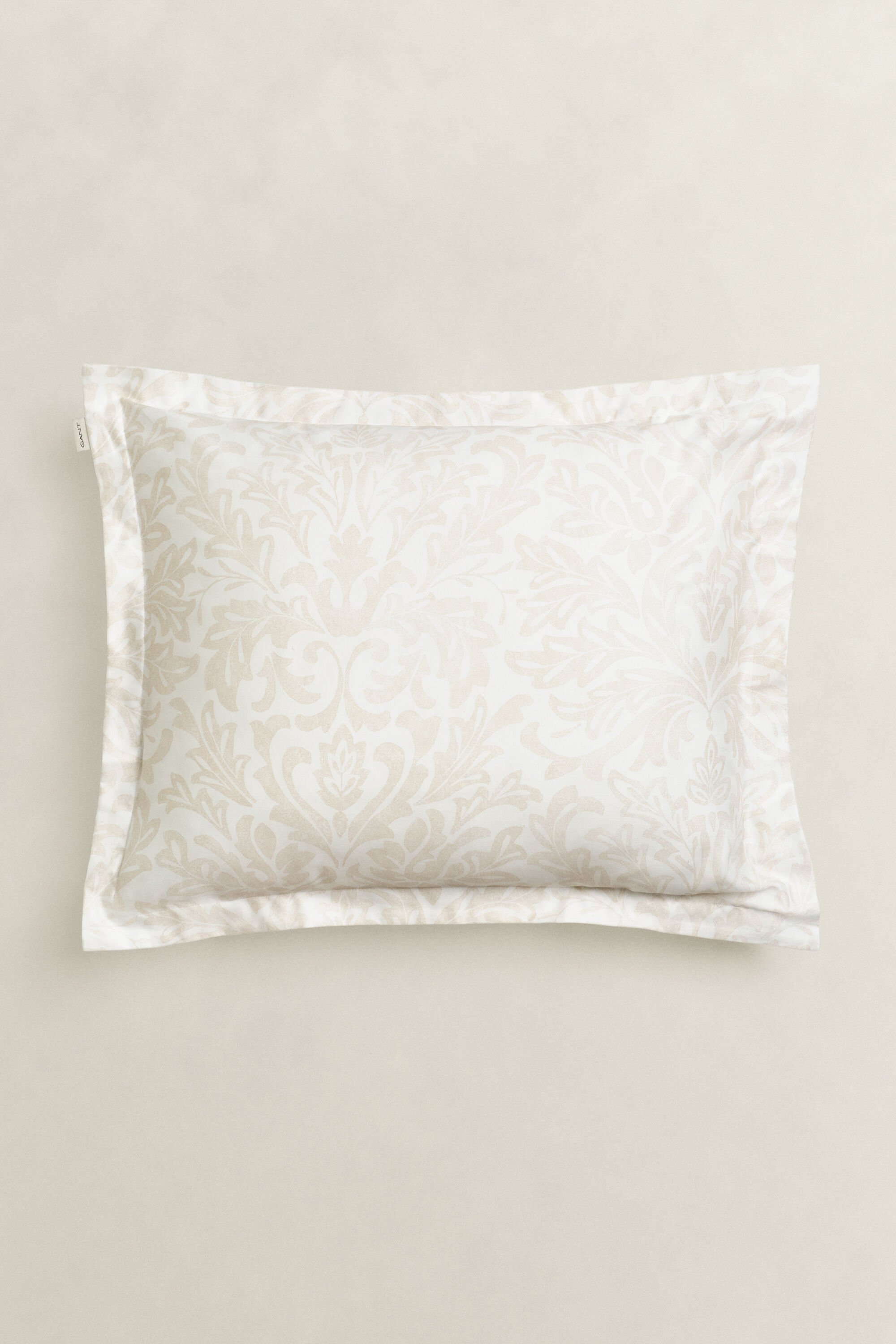 Pudebetræk med bladmedaljon-tryk