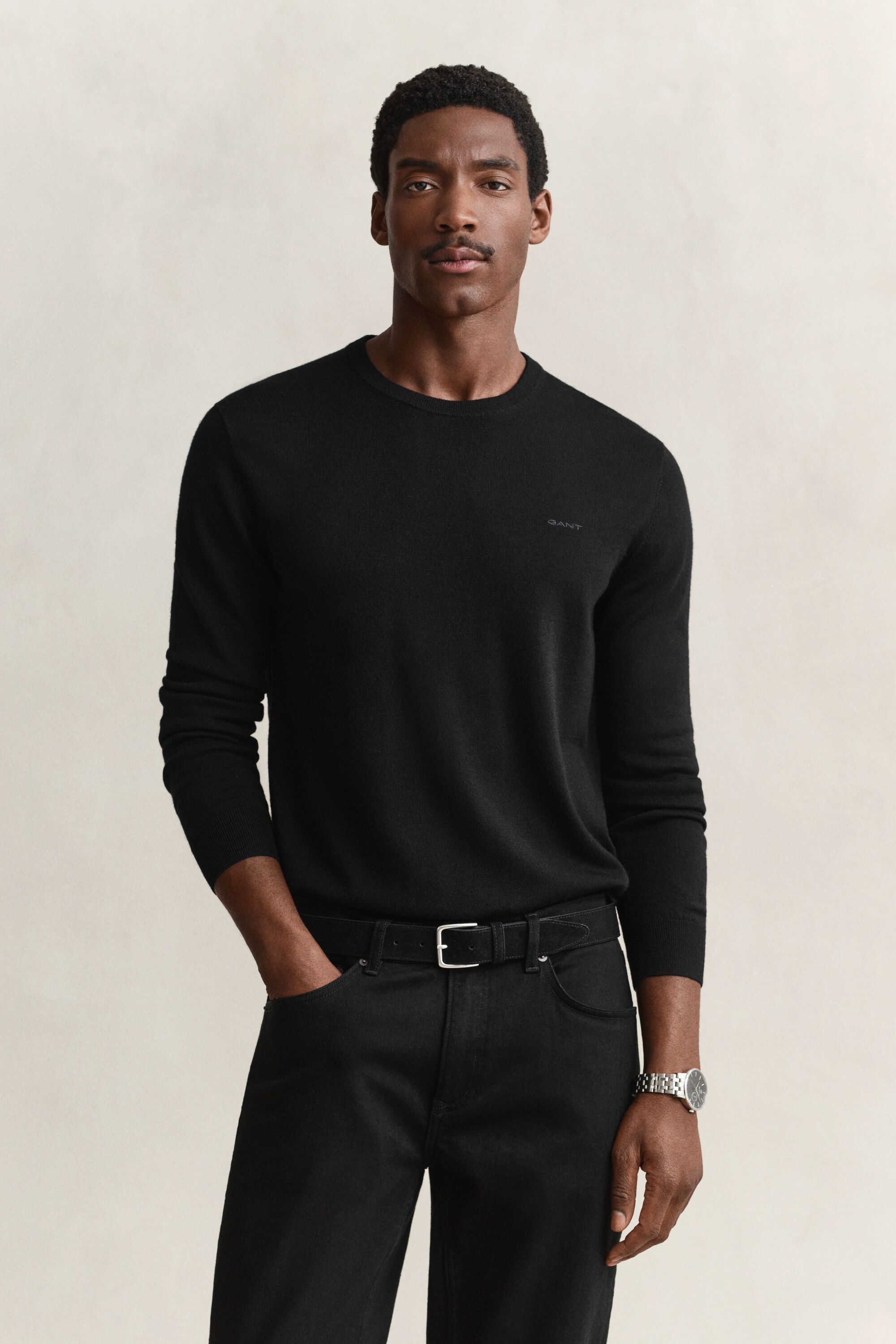Crewneck sweater i merinould