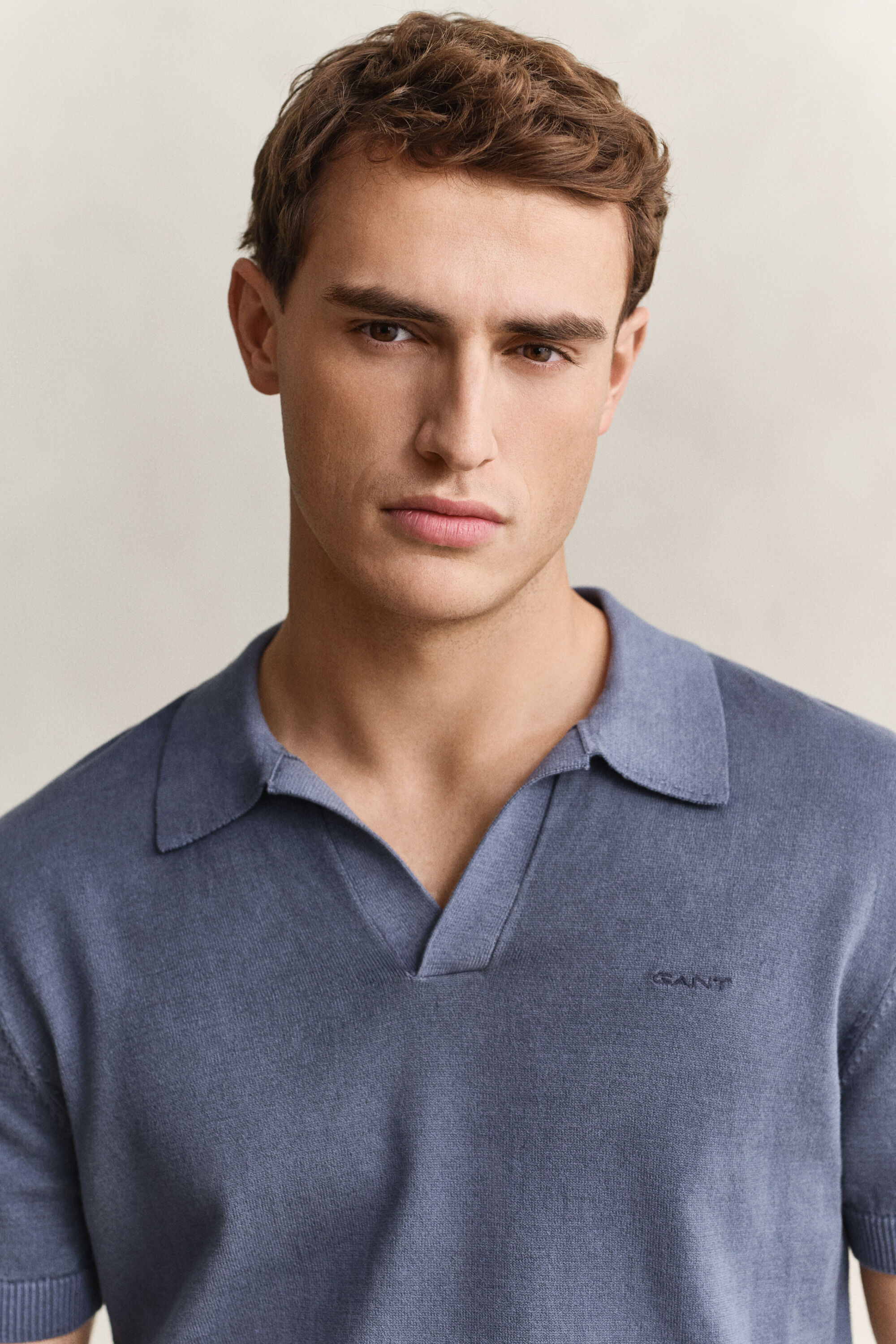 Sunfaded polosweater