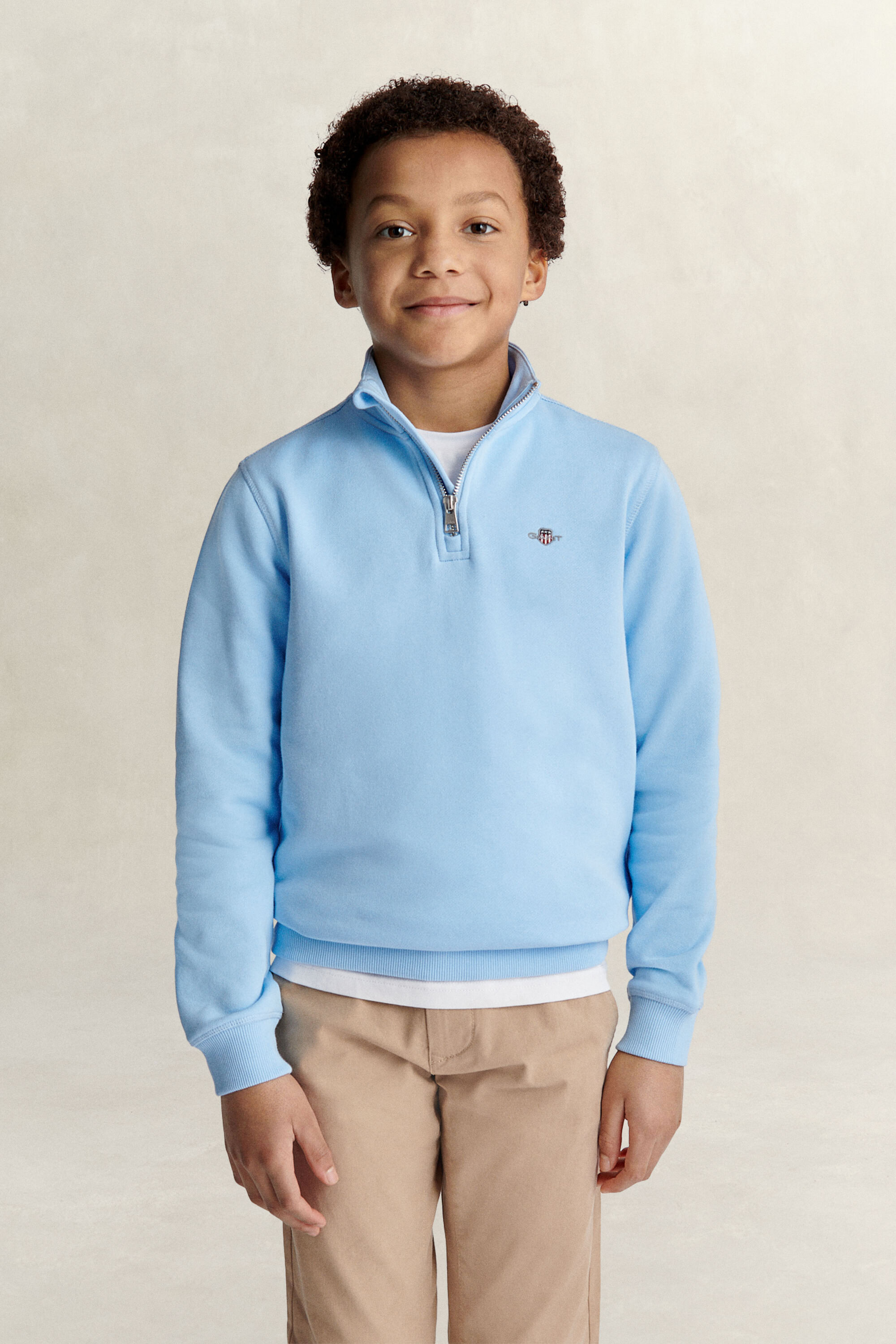 Teen Boys sweatshirt med halv lynlås