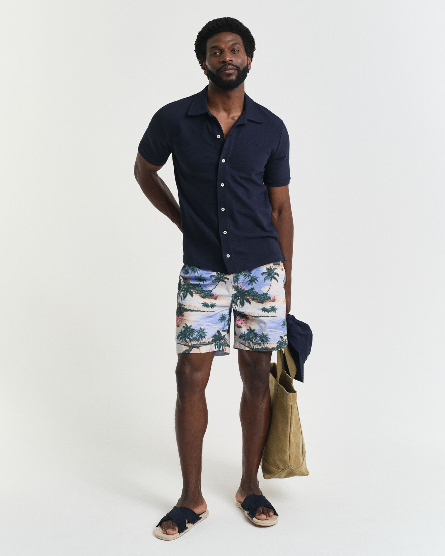 Tekstureret kortærmet skjorte