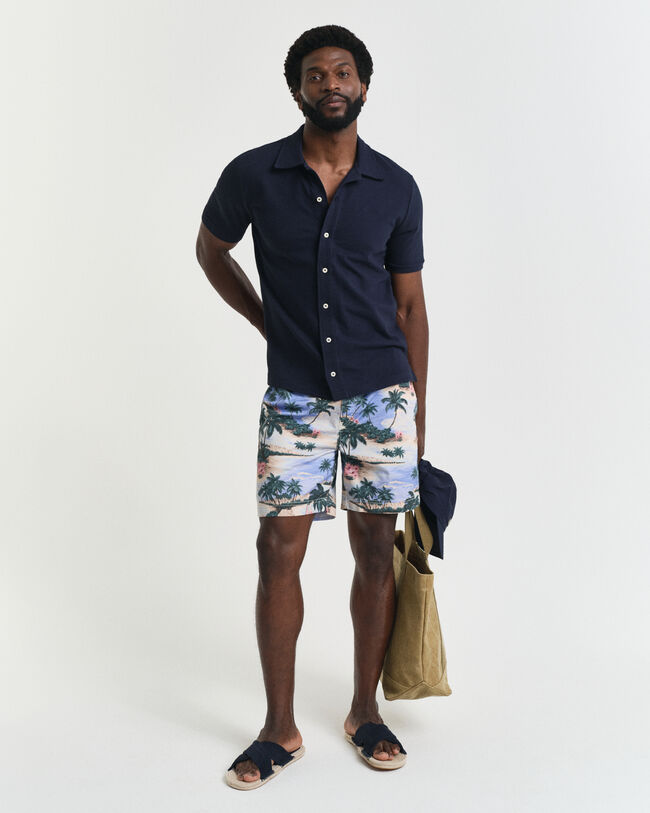 Tekstureret kortærmet skjorte