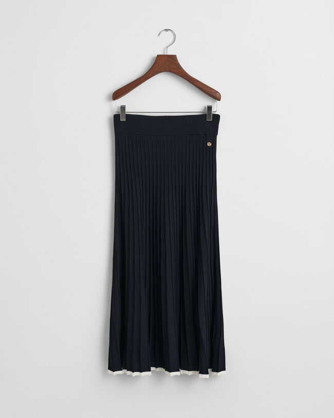 Strikket viskosenederdel