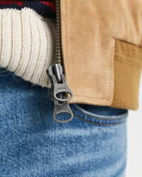 Harrington jakke af ruskind