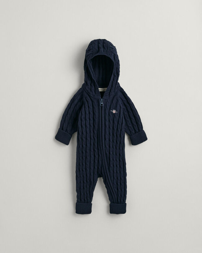 Baby Shield heldragt af bomuld med kabelstrik