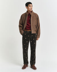 Regular fit skjorte af jernbanefløjl