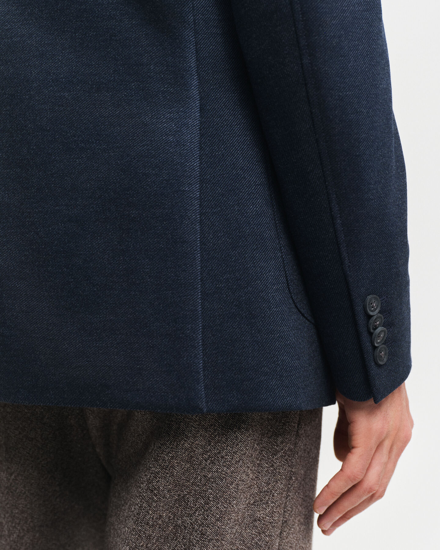 Tofarvet blazer i twill-jersey