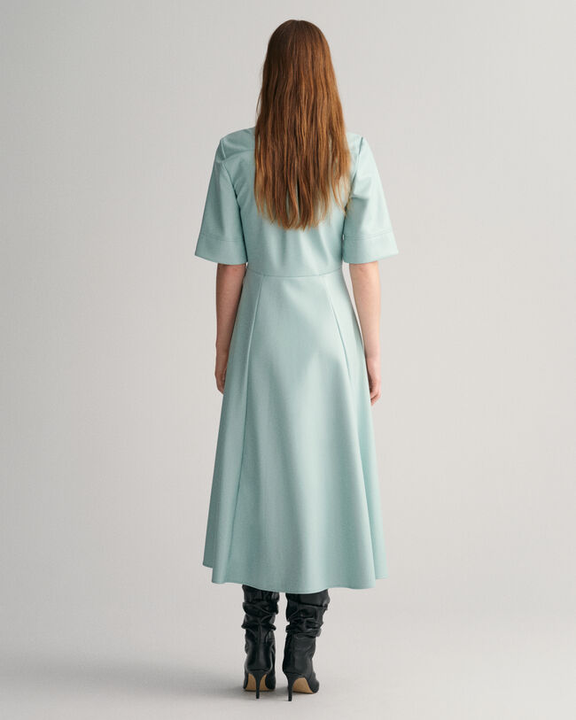 Skjortekjole i kunstlæder