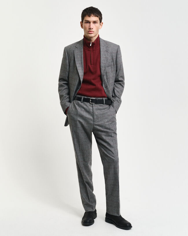 Slim fit jakkesæt-bukser med tern