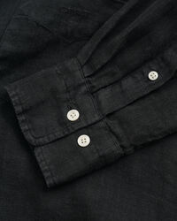 Regular fit garment-dyed hørskjorte