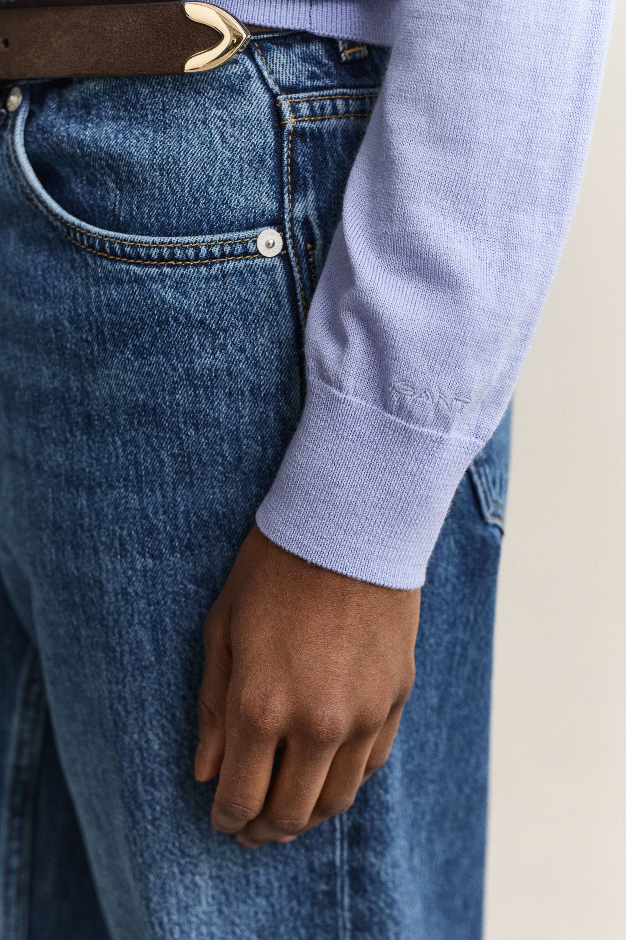 Rullekrave sweater af ekstra fin merinould