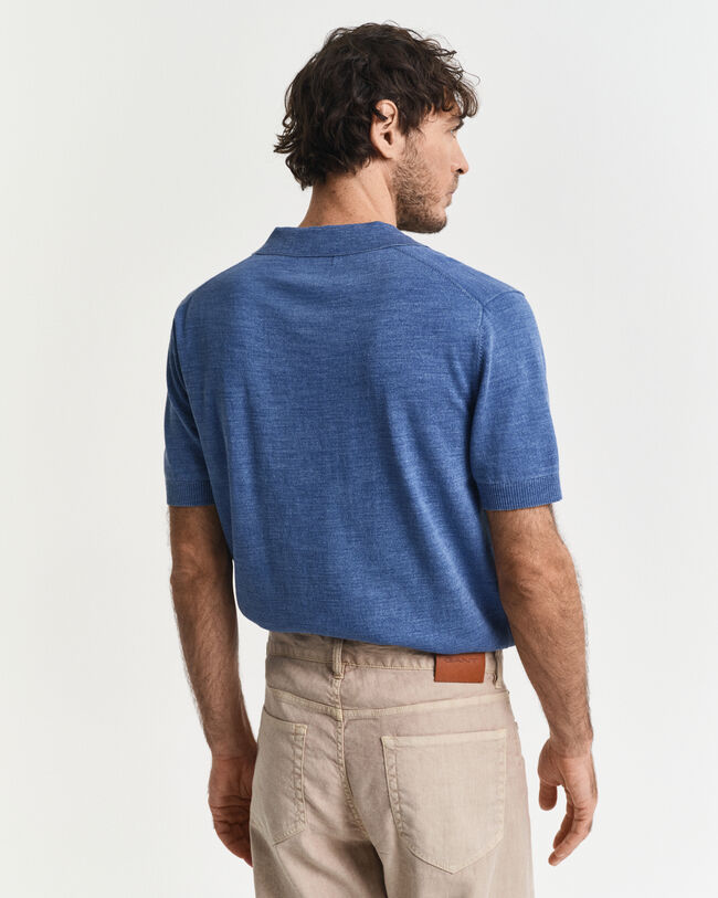 Sunfaded kortærmet polo sweater