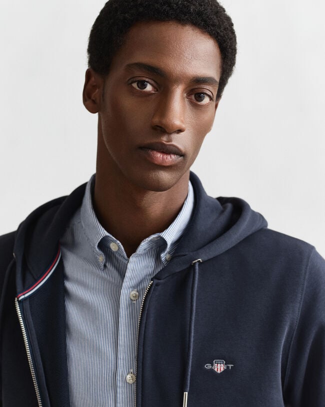 Shield hættetrøje med lynlås