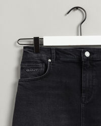 Teen Girls denim-nederdel med frynser