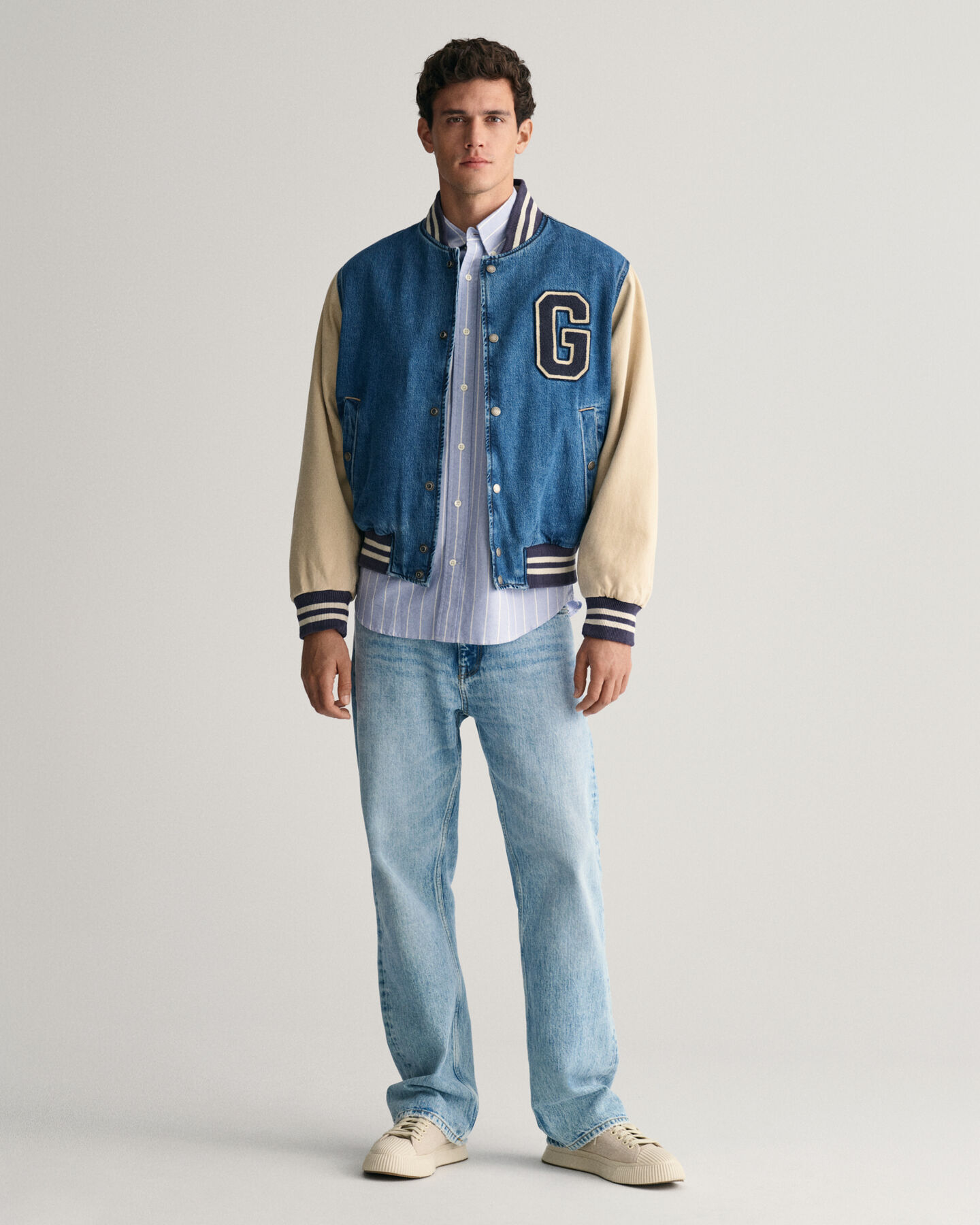 Relaxed fit Heritage Oxford-skjorte med striber