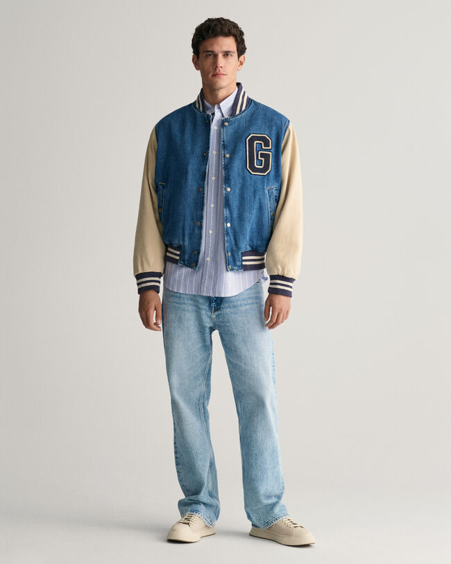 Relaxed fit Heritage Oxford-skjorte med striber