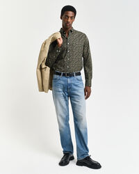 Regular fit trykt paisley skjorte