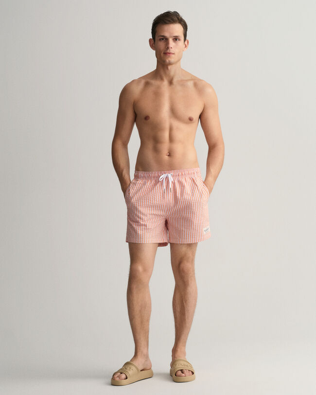 Classic fit seersucker badeshorts