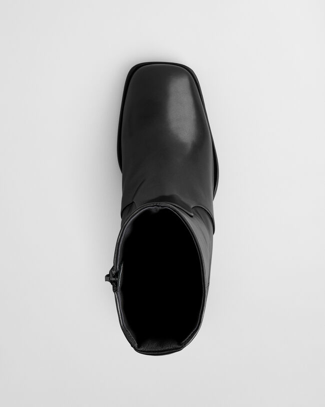 Gwenety læderstøvler med hæl