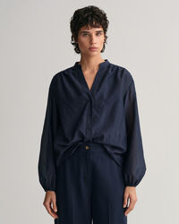 Relaxed fit bomuldssilkebluse