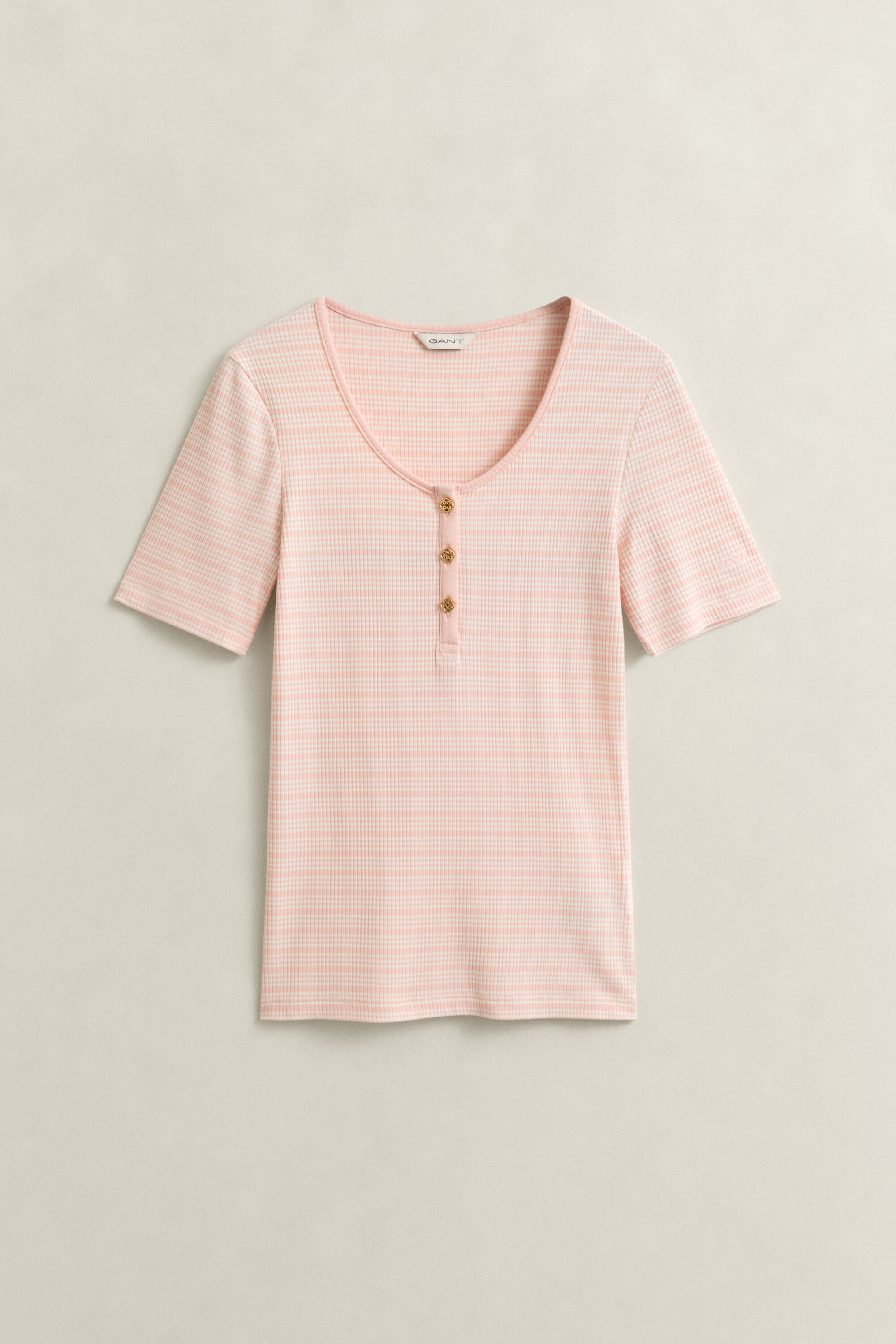 Ribstrikket Henley top