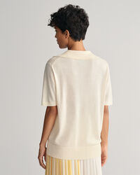 Fint strikket Rugger med korte &aelig;rmer