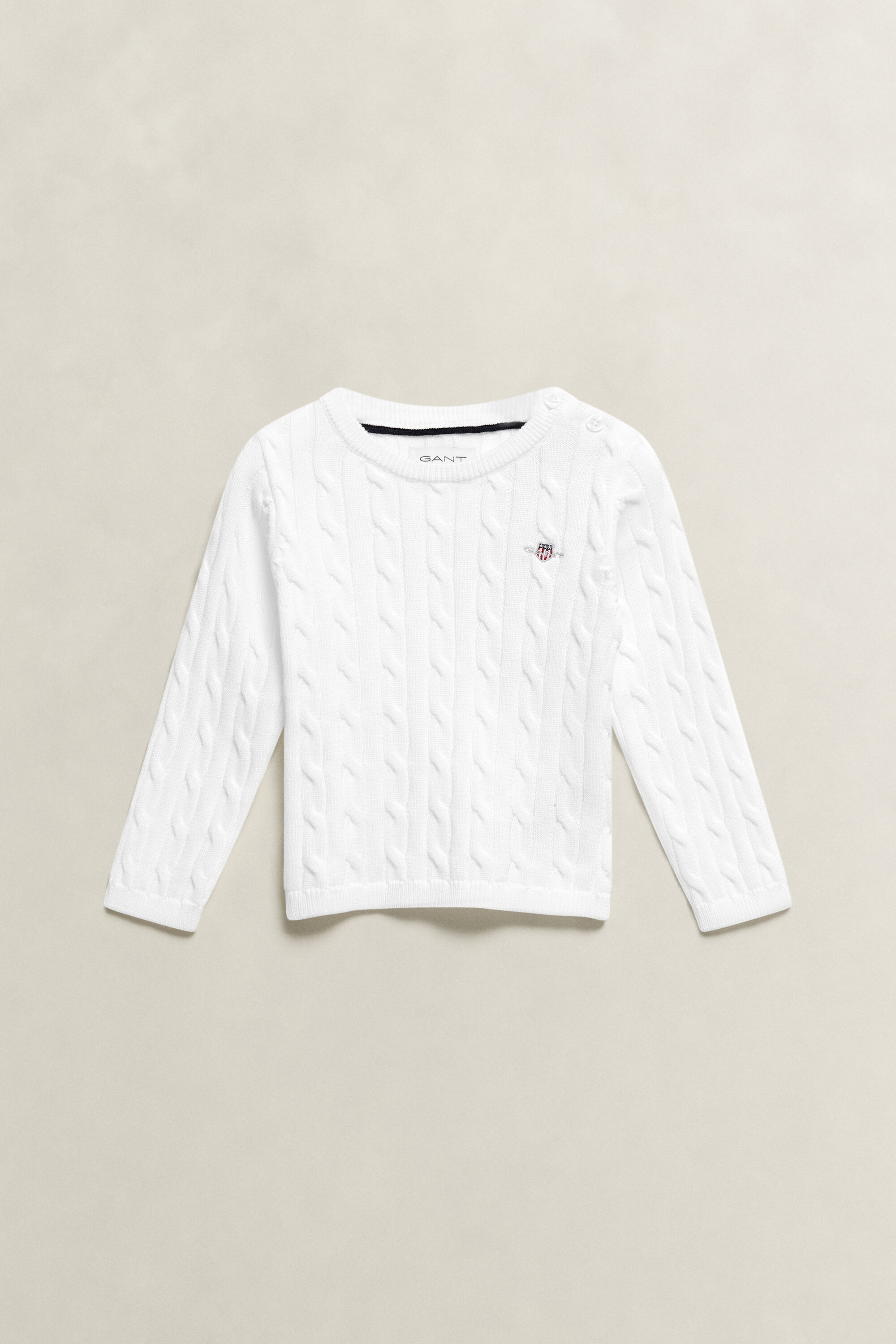 Girls Shield kabelstrikket sweater