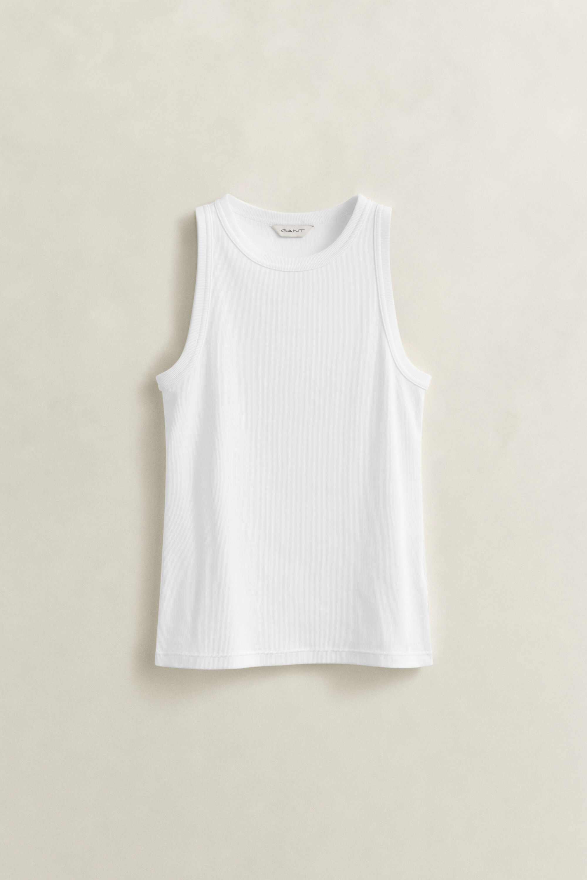 Ribstrikket tank-top
