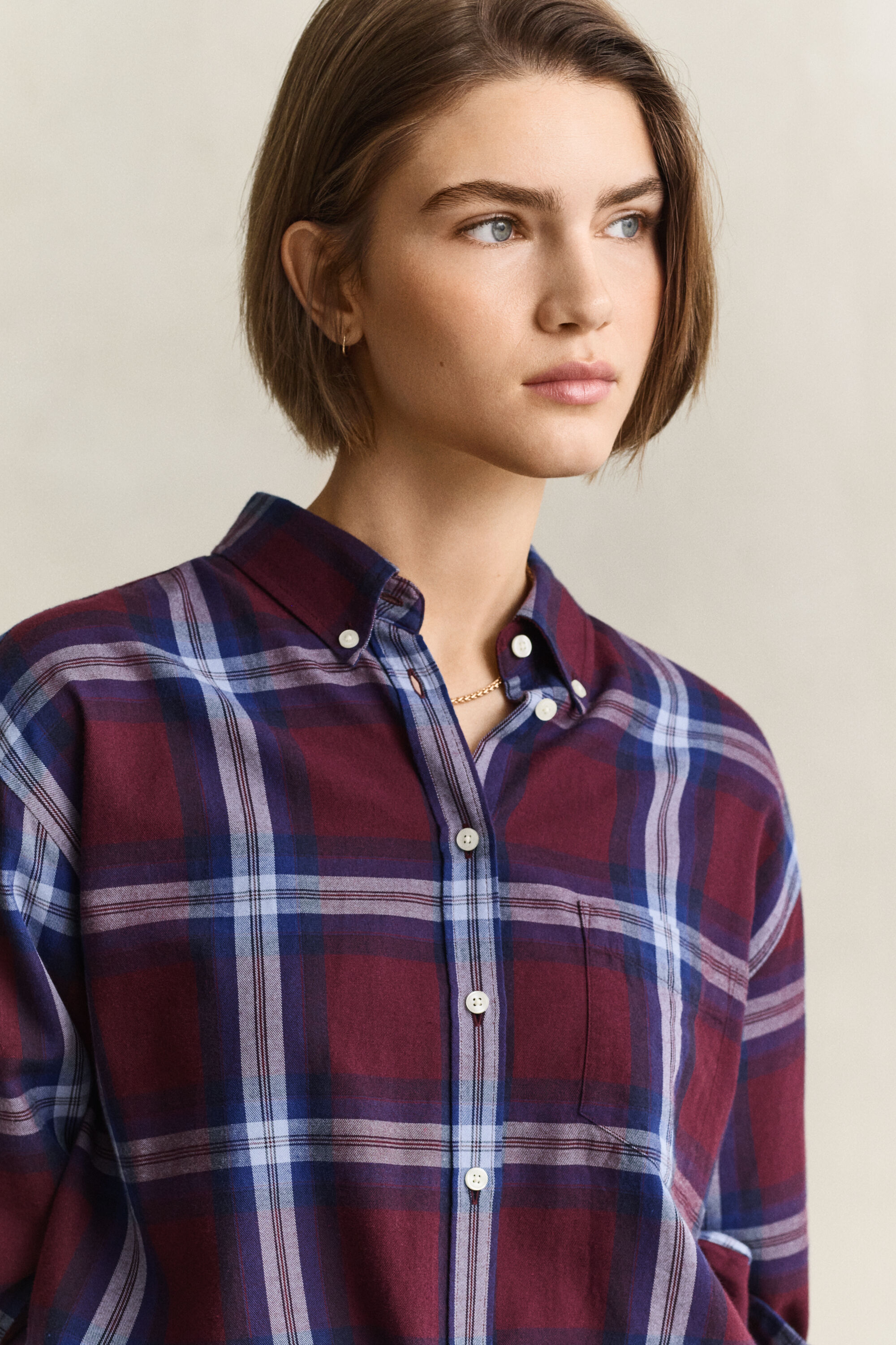 Relaxed flannelskjorte