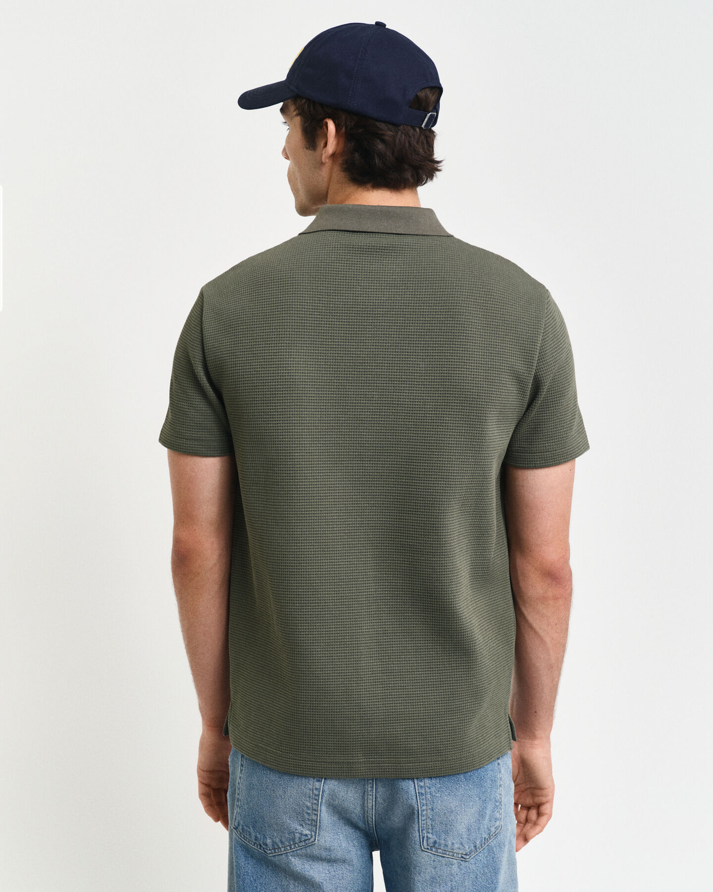 Poloskjorte med vaffeltekstur