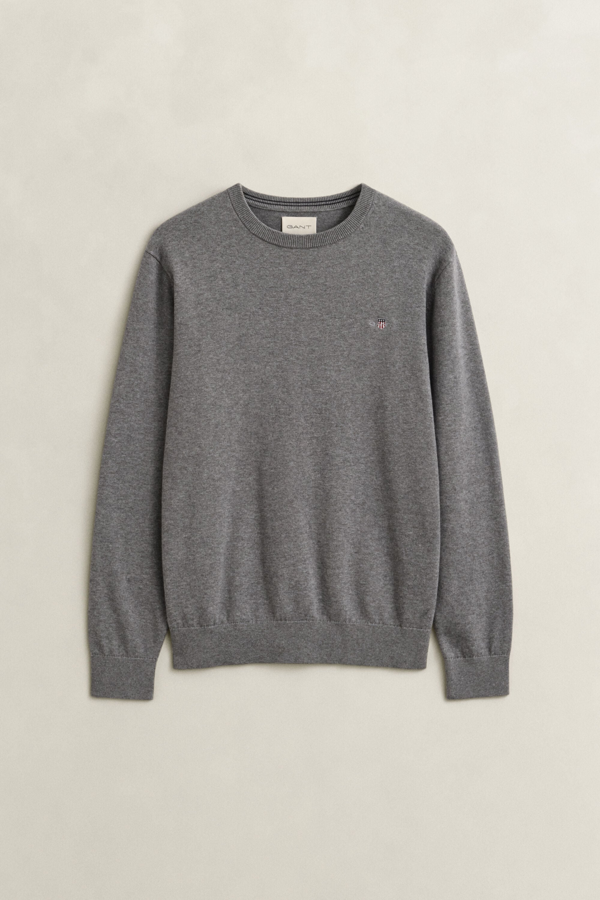 Crewneck sweater i bomuld