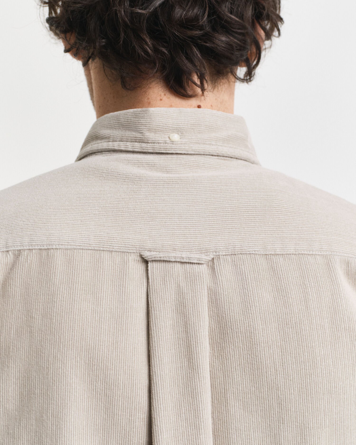 Regular fit skjorte af bomuldsjernbanefløjl