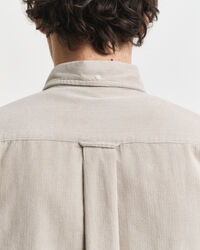 Regular fit skjorte af bomuldsjernbanefløjl