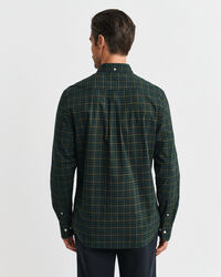 Regular fit klassisk ternet poplin-skjorte