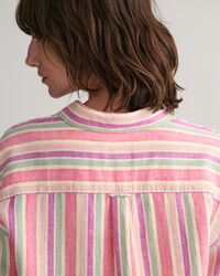 Flerstribet skjortekjole af h&oslash;r