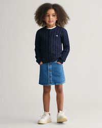 Girls mini-nederdel i denim
