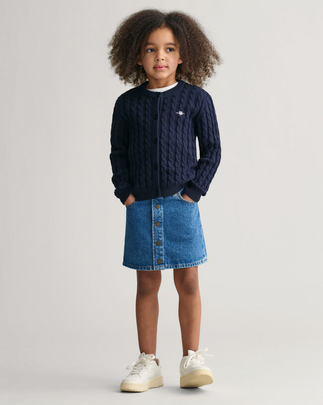 Girls mini-nederdel i denim