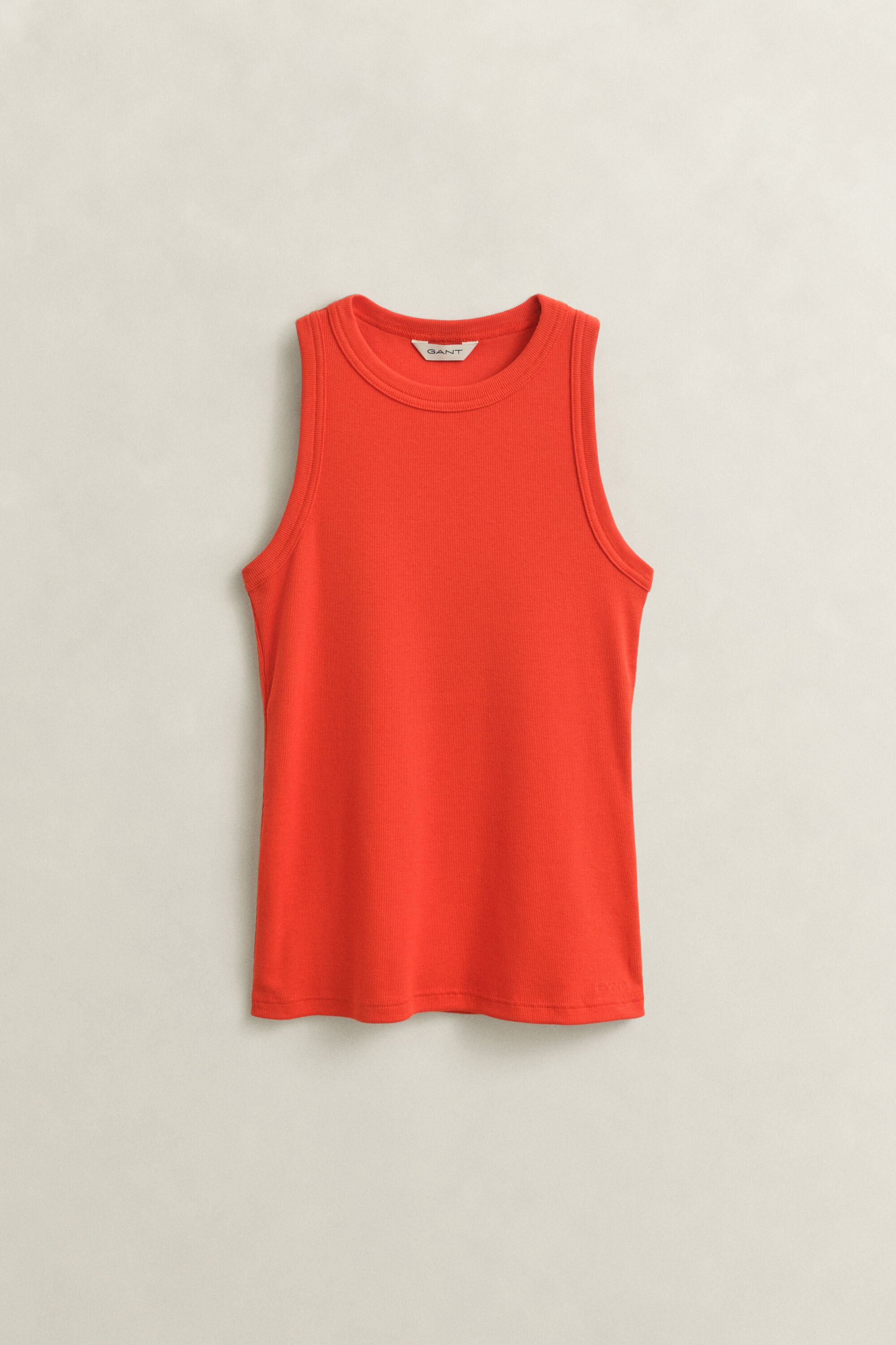 Ribstrikket tank-top