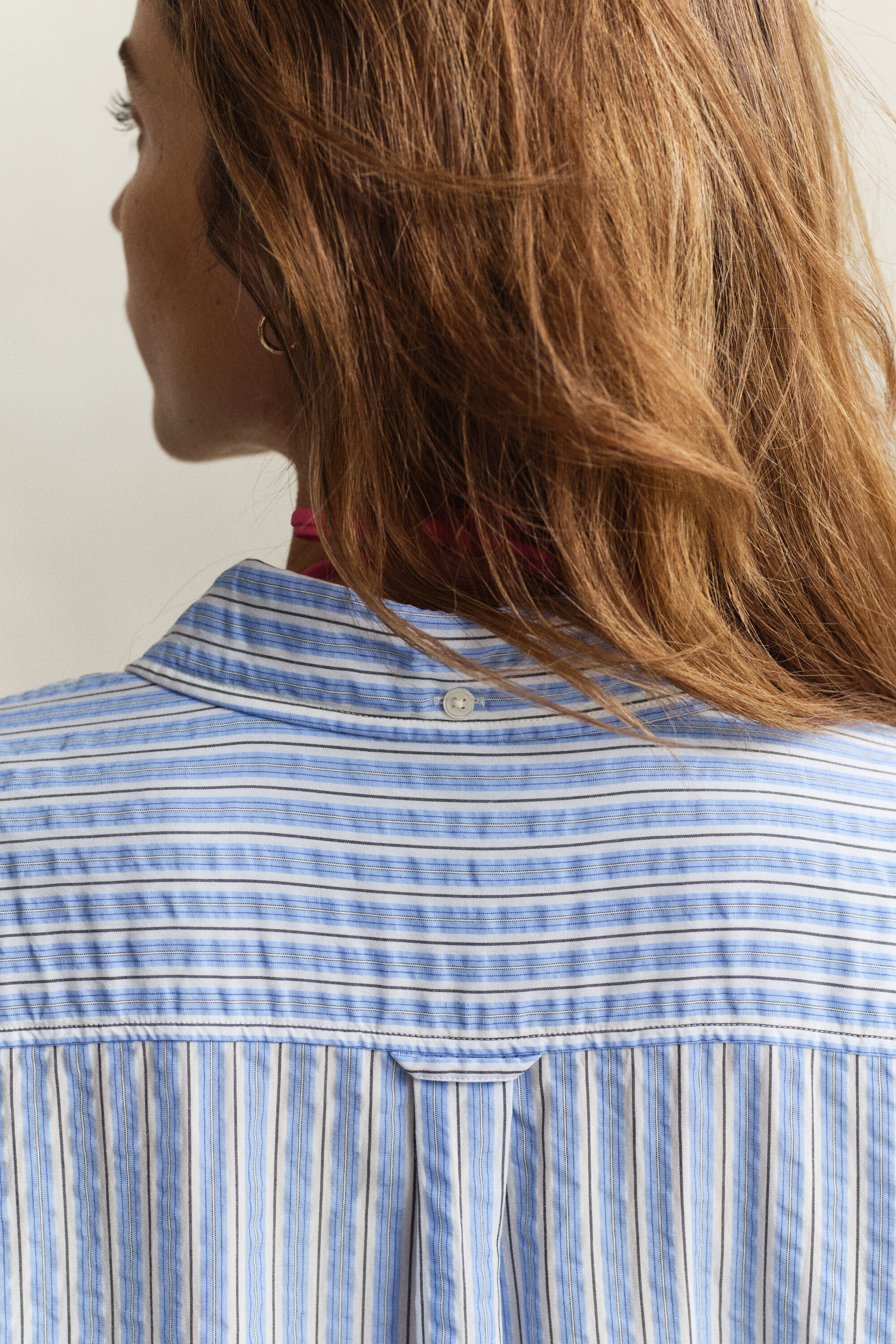 Seersucker-skjorte med striber