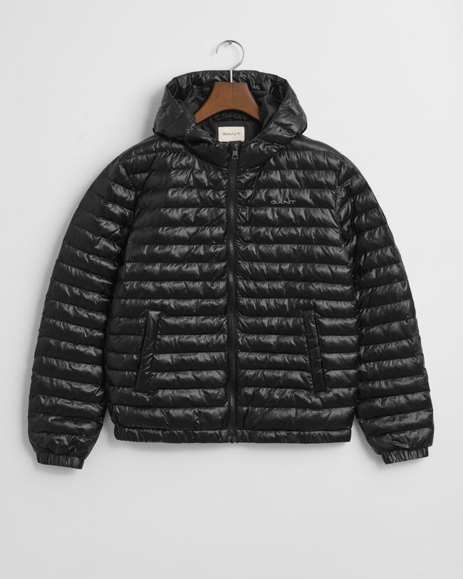 Teens skinnende let vatteret jakke